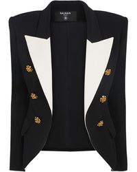 Balmain - Chaqueta de viscosa con solapas - Lyst