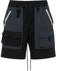 Lifted Anchors Speak Easy Utility Cotton Cargo Shorts - Blue