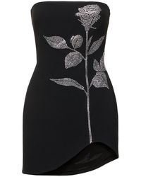 David Koma - Embellished Rose Strapless Mini Dress - Lyst