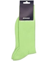 Jacquemus Socken Aus Baumwollmischgewebe "les Chaussettes" - Grün
