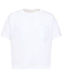 Sacai - Cotton Jersey T-Shirt W/ Pocket - Lyst