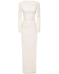 16Arlington - Nubria Draped Velvet Maxi Dress - Lyst