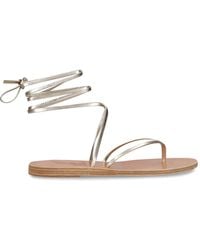 Ancient Greek Sandals - 5Mm Celia Metallic Leather Flat Sandals - Lyst