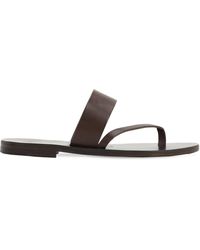 Álvaro 10mm Leather Thong Sandals - Brown