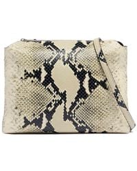 KHAITE - Damen Medium Schultertasche Aus Leder Mit Krokoprägung - Lyst