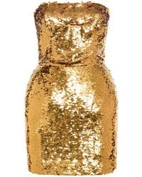 Dolce & Gabbana - Vestido corto con lentejuelas - Lyst