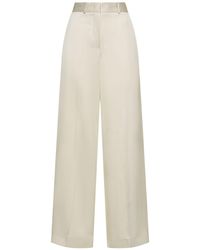 Jil Sander - Viscose & Silk Twill Wide Pants - Lyst