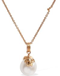 Versace Halskette Mit Perlenimitat "medusa" - Mehrfarbig