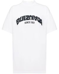 Balenciaga - Logo Oversize Cotton Jersey T-Shirt - Lyst
