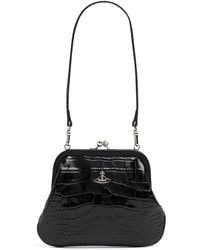 Vivienne Westwood - Lederclutch Mit Prägung "vivienne" - Lyst