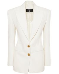 Balmain - Single Breast Fitted Crepe Jacket - Lyst