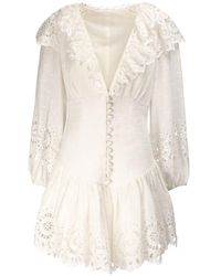 Zimmermann 'Bellitude' Minikleid - Weiß