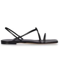 Proenza Schouler - Square Toe Leather Flat Sandals - Lyst