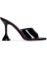 AMINA MUADDI Adriana Patent Leather Sandals in Black | Lyst