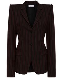 Alexander McQueen - Pinstriped Wool Blazer - Lyst