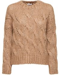 Brunello Cucinelli - Mohair Blend Braided Knit Sweater - Lyst