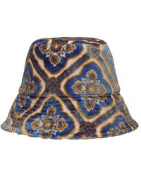 Etro - Tapestry Cotton Blend Bucket Hat - Lyst