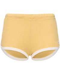 Courreges - Contrast Cotton Mini Shorts - Lyst