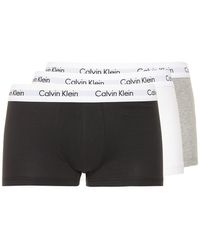 Calvin Klein 3-er Pack Tief Sitzende Unterhosen Aus Baumwolle - Schwarz