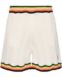 Casablancabrand - Chevron Cotton Crochet Shorts - Lyst