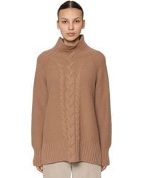Max Mara Wool & Cashmere Cable Knit Jumper - Brown