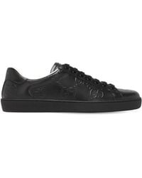 Gucci - New Ace Perforated Leather Mid-top Trainers - Lyst