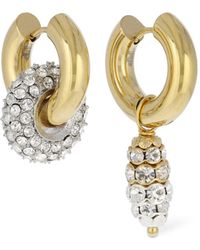 Timeless Pearly - Crystal Charm Mismatched Earrings - Lyst
