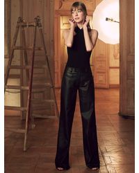 Zeynep Arcay Pantalon en cuir brun style extravagant Mode Pantalons Pantalons en cuir 