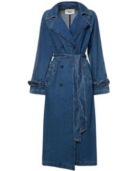 Reformation - Trench hayes in denim di cotone - Lyst
