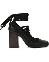Lemaire - 90Mm Laced Leather Pumps - Lyst