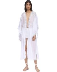 Charo Ruiz Maxikaftan Aus Baumwolle "angela" - Weiß