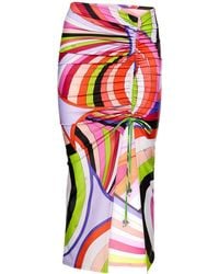 Emilio Pucci - Iride Printed Lycra Midi Skirt - Lyst