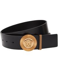 Versace - 4cm Medusa Leather Belt - Lyst
