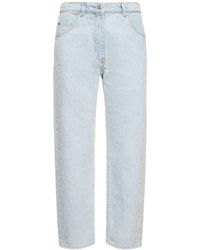 MSGM - Cotton Crop Jeans - Lyst