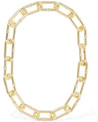 Bottega Veneta - Halskette Aus Goldfarbenem Sterlingsilber - Lyst