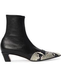 Khaite - Mm Nevada Leather Ankle Boots - Lyst