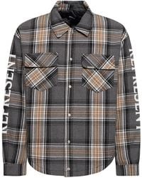 Represent - Checked Quilted Flannel Shirt - Lyst