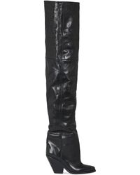 Isabel Marant - 95Mm Lalex Leather Over-The-Knee Boots - Lyst