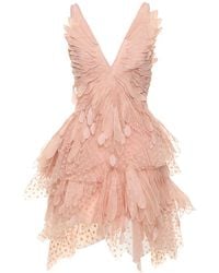 Zimmermann - Lvr Exclusive Flocked Tulle Mini Dress - Lyst