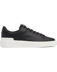 Balmain - B Court Leather Low Top Sneakers - Lyst