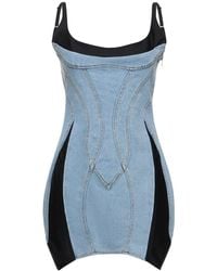 Mugler - Panelled Mini Dress - Lyst