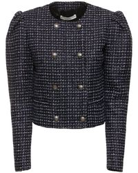Alessandra Rich - Sequined Tweed Double Breasted Jacket - Lyst