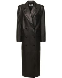 Magda Butrym - Leather Double Breasted Coat - Lyst