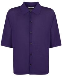 Lemaire - Cotton Knit S/S Polo Shirt - Lyst