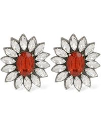 Moschino - Crystal Clip-on Earrings - Lyst