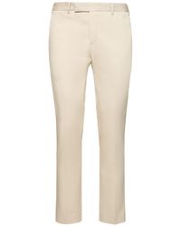 PT Torino - Dieci Pleated Cotton Twill Pants - Lyst