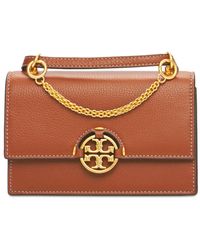 Tory Burch Mini Miller Leather Bag in Natural | Lyst