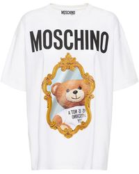 Moschino - Camiseta De Jersey De Algodón Con Logo - Lyst