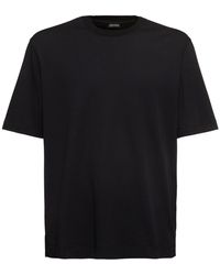 ZEGNA - Hombre Camiseta De Algodón Y Seda - Lyst