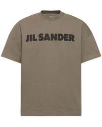 Jil Sander - Boxy Fit Logo Cotton T-shirt - Lyst